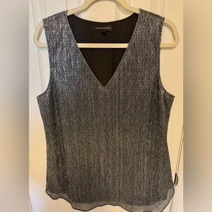 Elegant Silver Sleeveless Top